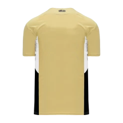 Athletic (AK) Knit Hockey Athletic Knit (AK) BA1763A-281 Adult Vegas Gold/White/Black One-Button Baseball Jersey