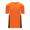 Athletic (AK) Knit Athletic Knit (AK) BA1763Y-330 Youth Orange/White/Black One-Button Baseball Jersey Hockey