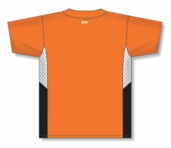 Athletic (AK) Knit Athletic Knit (AK) BA1763A-330 Adult Orange/White/Black One-Button Baseball Jersey Hockey