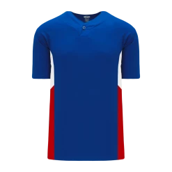 Athletic (AK) Knit Hockey Athletic Knit (AK) BA1763Y-333 Youth Royal Blue/White/Red One-Button Baseball Jersey