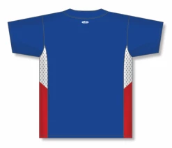Athletic (AK) Knit Hockey Athletic Knit (AK) BA1763Y-333 Youth Royal Blue/White/Red One-Button Baseball Jersey