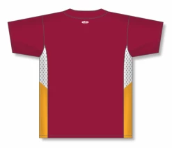 Athletic (AK) Knit Athletic Knit (AK) BA1763Y-427 Youth AV Red/White/Gold One-Button Baseball Jersey