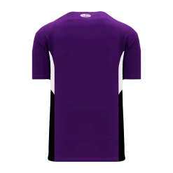 Athletic (AK) Knit Hockey Athletic Knit (AK) BA1763Y-438 Youth Purple/White/Black One-Button Baseball Jersey