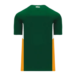 Athletic (AK) Knit Athletic Knit (AK) BA1763A-439 Adult Dark Green/White/Gold One-Button Baseball Jersey