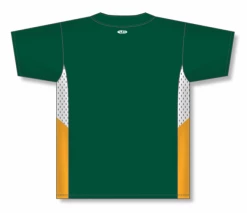 Athletic (AK) Knit Hockey Athletic Knit (AK) BA1763Y-439 Youth Dark Green/White/Gold One-Button Baseball Jersey