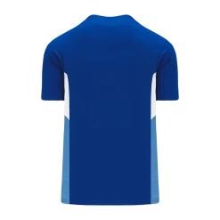 Athletic (AK) Knit Athletic Knit (AK) BA1763A-445 Adult Royal Blue/White/Sky Blue One-Button Baseball Jersey