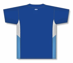 Athletic (AK) Knit Athletic Knit (AK) BA1763A-445 Adult Royal Blue/White/Sky Blue One-Button Baseball Jersey