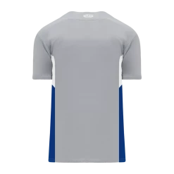 Athletic (AK) Knit Hockey Athletic Knit (AK) BA1763Y-450 Youth Grey/White/Royal Blue One-Button Baseball Jersey
