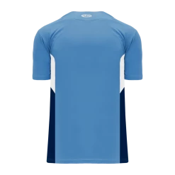 Athletic (AK) Knit Hockey Athletic Knit (AK) BA1763A-475 Adult Sky Blue/White/Navy One-Button Baseball Jersey