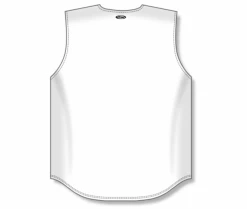 Athletic (AK) Knit Hockey Athletic Knit (AK) BA1812A-000 Adult White Sleeveless Full Button Baseball Jersey
