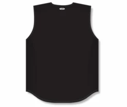 Athletic (AK) Knit Hockey Athletic Knit (AK) BA1812Y-001 Youth Black Sleeveless Full Button Baseball Jersey