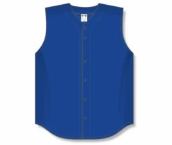 Athletic (AK) Knit Athletic Knit (AK) BA1812Y-002 Youth Royal Blue Sleeveless Full Button Baseball Jersey