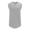 Athletic (AK) Knit Hockey Athletic Knit (AK) BA1812A-012 Adult Grey Sleeveless Full Button Baseball Jersey