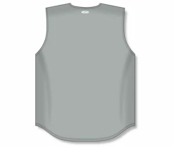 Athletic (AK) Knit Hockey Athletic Knit (AK) BA1812Y-012 Youth Grey Sleeveless Full Button Baseball Jersey