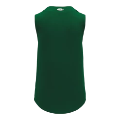 Athletic (AK) Knit Athletic Knit (AK) BA1812Y-029 Youth Dark Green Sleeveless Full Button Baseball Jersey