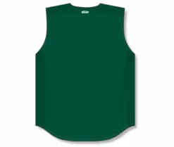 Athletic (AK) Knit Hockey Athletic Knit (AK) BA1812A-029 Adult Dark Green Sleeveless Full Button Baseball Jersey