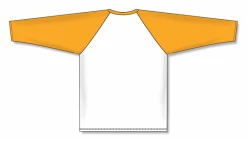 Athletic (AK) Knit Athletic Knit (AK) BA1846Y-242 Youth White/Gold Pullover Baseball Jersey