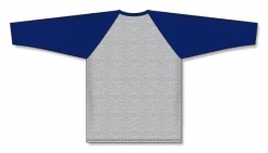 Athletic (AK) Knit Athletic Knit (AK) BA1846Y-921 Youth Heather Grey/Navy Pullover Baseball Jersey