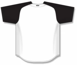 Athletic (AK) Knit Hockey Athletic Knit (AK) BA1875Y-222 Youth White/Black Full Button Baseball Jersey