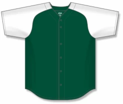 Athletic (AK) Knit Hockey Athletic Knit (AK) BA1875Y-260 Youth Dark Green/White Full Button Baseball Jersey