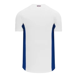 Athletic (AK) Knit Athletic Knit (AK) BA1890Y-207 Youth White/Royal Blue Full Button Baseball Jersey Hockey