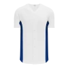 Athletic (AK) Knit Athletic Knit (AK) BA1890Y-207 Youth White/Royal Blue Full Button Baseball Jersey Hockey