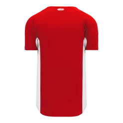 Athletic (AK) Knit Athletic Knit (AK) BA1890A-208 Adult Red/White Full Button Baseball Jersey