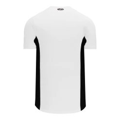 Athletic (AK) Knit Athletic Knit (AK) BA1890A-222 Adult White/Black Full Button Baseball Jersey Hockey