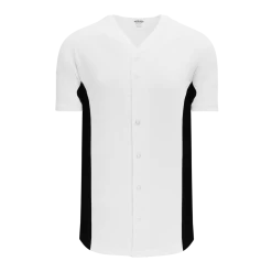 Athletic (AK) Knit Hockey Athletic Knit (AK) BA1890Y-222 Youth White/Black Full Button Baseball Jersey