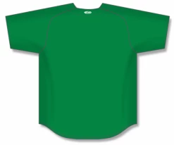 Athletic (AK) Knit Athletic Knit (AK) BA5200M-007 Mens Kelly Green Full Button Baseball Jersey