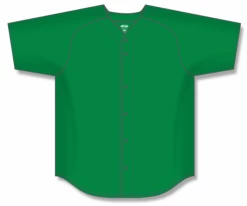 Athletic (AK) Knit Athletic Knit (AK) BA5200M-007 Mens Kelly Green Full Button Baseball Jersey
