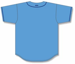 Athletic (AK) Knit Hockey Athletic Knit (AK) BA5500A-TB694 Tampa Bay Sky Blue Adult Full Button Baseball Jersey