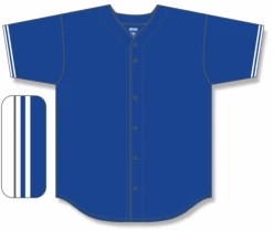 Athletic (AK) Knit Athletic Knit (AK) BA5500A-TOR568 Toronto Royal Blue Adult Full Button Baseball Jersey