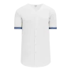 Athletic (AK) Knit Athletic Knit (AK) BA5500A-TOR569 Toronto White Adult Full Button Baseball Jersey