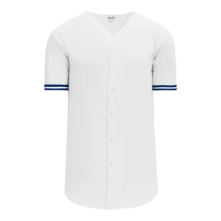 Athletic (AK) Knit Athletic Knit (AK) BA5500Y-TOR569 Toronto White Youth Full Button Baseball Jersey Hockey