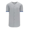 Athletic (AK) Knit Athletic Knit (AK) BA5500Y-TOR572 Toronto Grey Youth Full Button Baseball Jersey Hockey