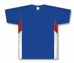 Athletic (AK) Knit Athletic Knit (AK) V563-333 Royal Blue/Red/White Pullover Baseball Jersey Hockey