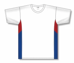 Athletic (AK) Knit Athletic Knit (AK) V563-335 White/Red/Royal Blue Volleyball Jersey