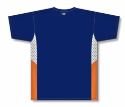 Athletic (AK) Knit Athletic Knit (AK) S563 Navy/White/Orange Soccer Jersey Hockey