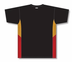 Athletic (AK) Knit Athletic Knit (AK) S563 Black/Gold/Red Soccer Jersey
