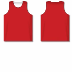 Athletic (AK) Knit Athletic Knit (AK) BR1105A-208 Adult Red/White Reversible League Basketball Jersey Hockey