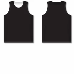 Athletic (AK) Knit Athletic Knit (AK) BR1105A-221 Adult Black/White Reversible League Basketball Jersey