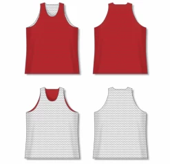Athletic (AK) Knit Athletic Knit (AK) BR1302A-208 Adult Red/White Reversible League Basketball Jersey Hockey