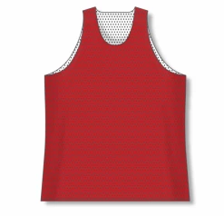 Athletic (AK) Knit Athletic Knit (AK) BR1302A-208 Adult Red/White Reversible League Basketball Jersey Hockey