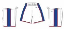 Athletic (AK) Knit Athletic Knit (AK) BS1735A-335 Adult White/Royal Blue/Red Pro Basketball Shorts