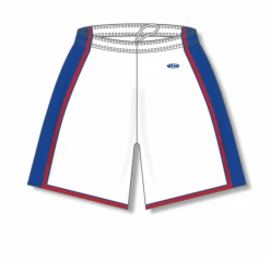 Athletic (AK) Knit Athletic Knit (AK) BS1735A-335 Adult White/Royal Blue/Red Pro Basketball Shorts