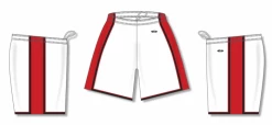 Athletic (AK) Knit Athletic Knit (AK) BS1735A-415 Adult White/Red/Black Pro Basketball Shorts