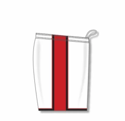 Athletic (AK) Knit Athletic Knit (AK) BS1735A-415 Adult White/Red/Black Pro Basketball Shorts