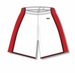 Athletic (AK) Knit Athletic Knit (AK) BS1735A-415 Adult White/Red/Black Pro Basketball Shorts
