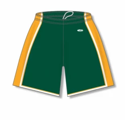 Athletic (AK) Knit Athletic Knit (AK) BS1735Y-439 Youth Dark Green/Gold/White Pro Basketball Shorts